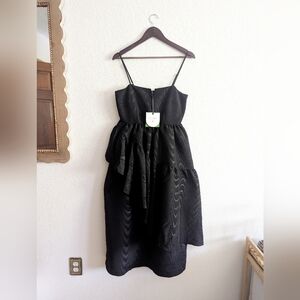 Kate Spade X Target Collab Black Asymmetrical Tiered Dress